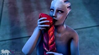 Liara worships Shadow Brokers monster cock for info Mass Effect