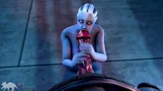 Liara worships Shadow Brokers monster cock for info Mass Effect