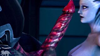 Liara worships Shadow Brokers monster cock for info Mass Effect