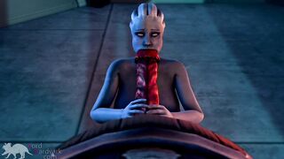 Liara worships Shadow Brokers monster cock for info Mass Effect