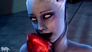 Liara worships Shadow Brokers monster cock for info Mass Effect