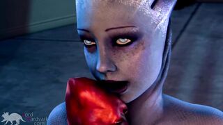 Liara worships Shadow Brokers monster cock for info Mass Effect