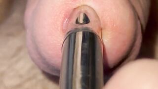 Sounding my cock until I cum