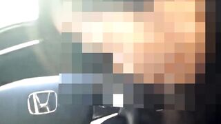 Juicy blowjob in the car with cumshot in the slut's mouth.