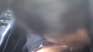 Juicy blowjob in the car with cumshot in the slut's mouth.