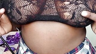 Hanifasexy Rubs Her Huge Extremely Hard Big Puffy Nipples(Huge Nipples)20 times-Big Tits Big Nipples