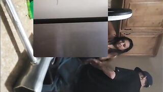 Pocahotass Gets Bent Over Kitchen Oven With Huge Tits And High Heels, White Dude so excite!!!!!!!!!!