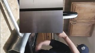 Pocahotass Gets Bent Over Kitchen Oven With Huge Tits And High Heels, White Dude so excite!!!!!!!!!!