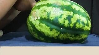 First time having sex with watermelon, I really wanted to try it. It was pleasant