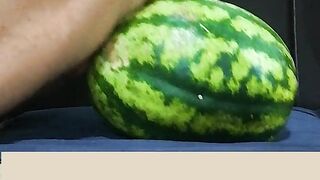 First time having sex with watermelon, I really wanted to try it. It was pleasant