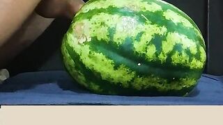 First time having sex with watermelon, I really wanted to try it. It was pleasant