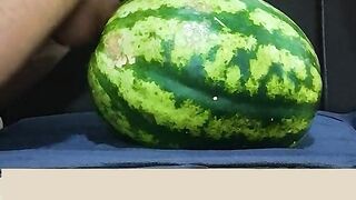 First time having sex with watermelon, I really wanted to try it. It was pleasant