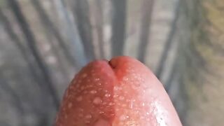 ASMR Lovense Gush closeup moaning and cum in shower