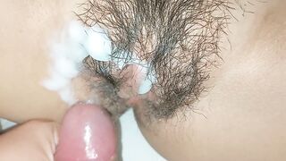 Close Up Wet Pussy Fuck and Cum on Pussy