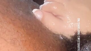 White girl makes BBC cum all over her pretty toes & feet ????