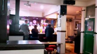 Public Adventures: British Teen Playing With Pussy In Crowded Manchester Bar