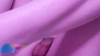 cute trans takes dildo for first time and rides