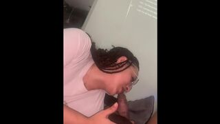 SHE WAS GAGGING ON COCK WHILE DIRTY TALKING HER HUSBAND ON THE PHONE!!