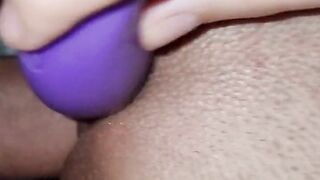 Tiny tight teen toy and dick play