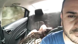 fucking horny college couple on a public uber trip