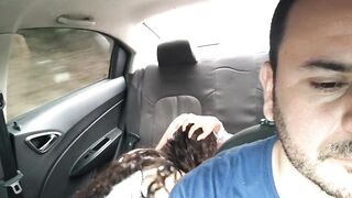 fucking horny college couple on a public uber trip