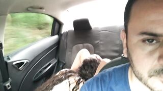 fucking horny college couple on a public uber trip