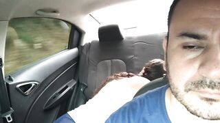 fucking horny college couple on a public uber trip