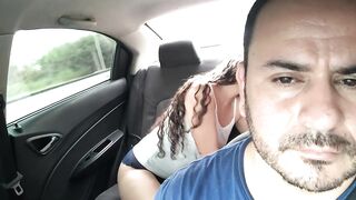 fucking horny college couple on a public uber trip