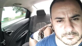 fucking horny college couple on a public uber trip