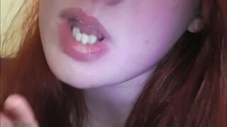 Red Head Cum Play after Blowjob