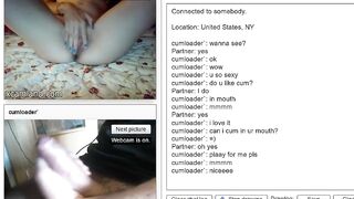 Beautiful horny teen shows her pussy on sex chat