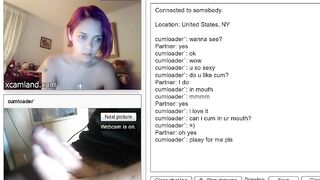 Beautiful horny teen shows her pussy on sex chat