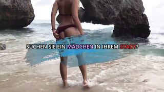 Amateur Fuck on an Island Beach Ends with Cum Taste