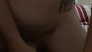 Masturbating - cum on lover's pussy