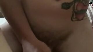 Masturbating - cum on lover's pussy