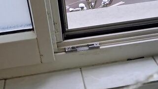 Pissing with open window