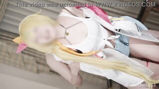 Vtuber Cosplayer multiple orgasm raw sex creampie compilation.