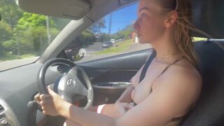 Flashing My Tits While Driving