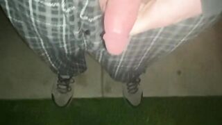 Relieving myself outside. Pissing at night, wish you were here like a good little slut, cum for me????