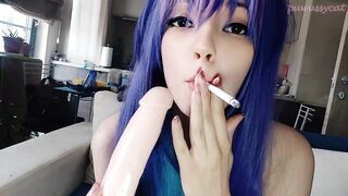 Adorable Egirl Smoking and Teasing your dick (full vid on my ManyVids/0nlyfans)