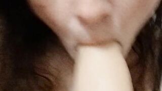 Pov MILF gives blowjob