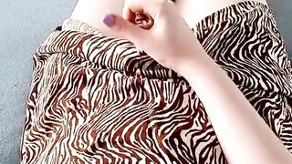 Masturbating in Cute Dress POV