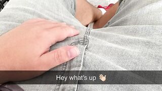 Cheating Cheerleader has sexting with classmate for homework and gets fucked on SnapChat