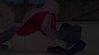 Sex with ZeroTwo on the beach