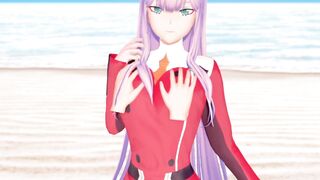 Sex with ZeroTwo on the beach