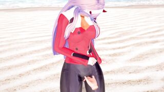 Sex with ZeroTwo on the beach