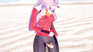 Sex with ZeroTwo on the beach