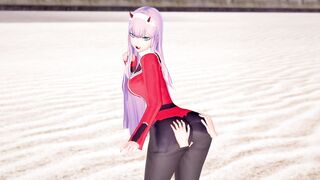 Sex with ZeroTwo on the beach