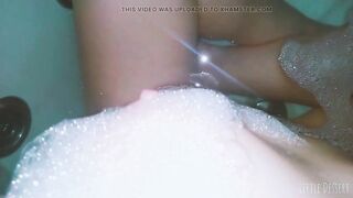 Girl with Small Tits Loves to Touch herself in the Bathtub