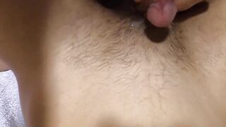 POV erotic penis massage and cum shot